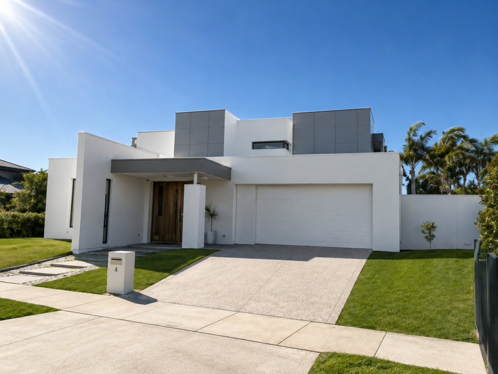 Modern exterior full repaint by samson painting